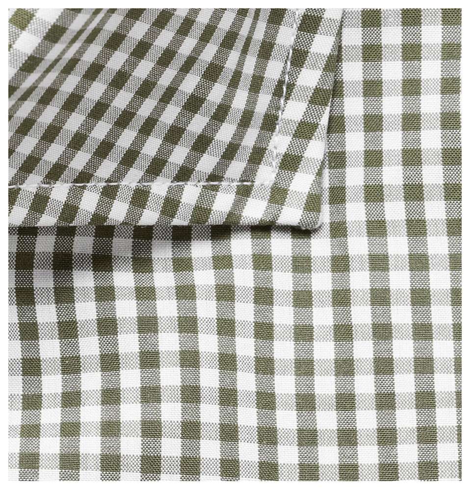 Dress Shirt Alterations | Green Gingham Check Cotton Shirt