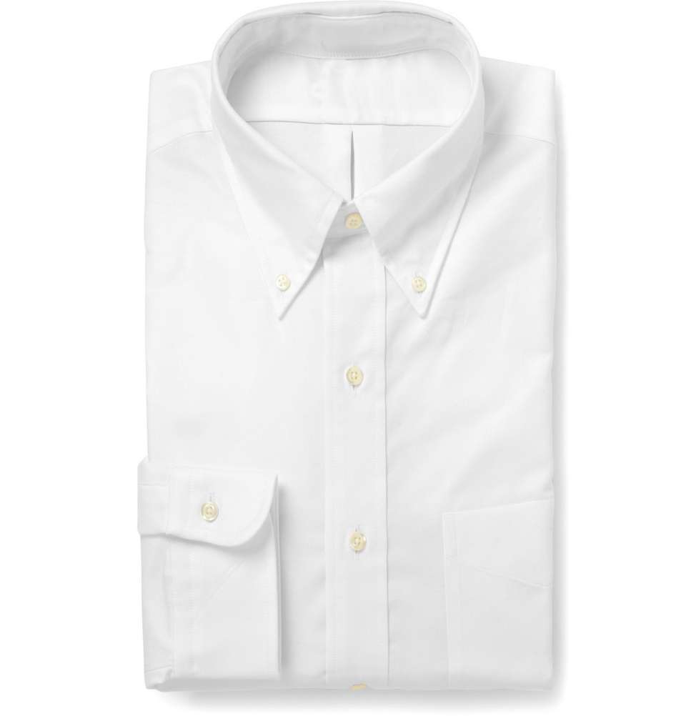 Custom Shirts Montreal | White Button-Down Cotton Oxford Shirt