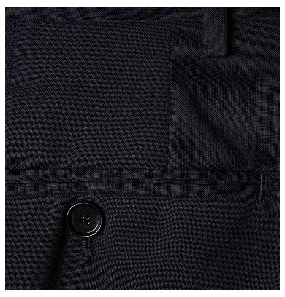 Wool Trousers | Navy Straight-Leg Wool Trouser | Mens Wool Pants