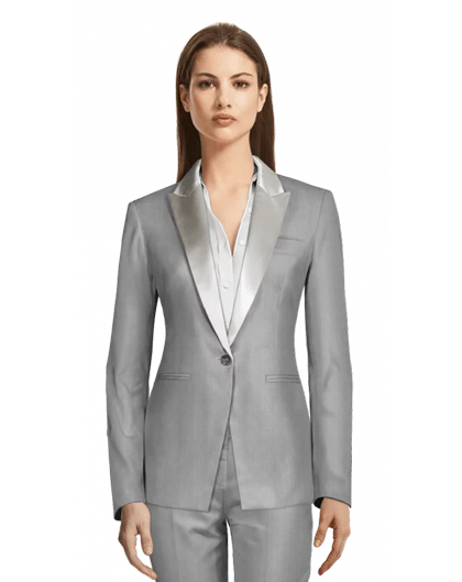 Black Suit With Silver Color